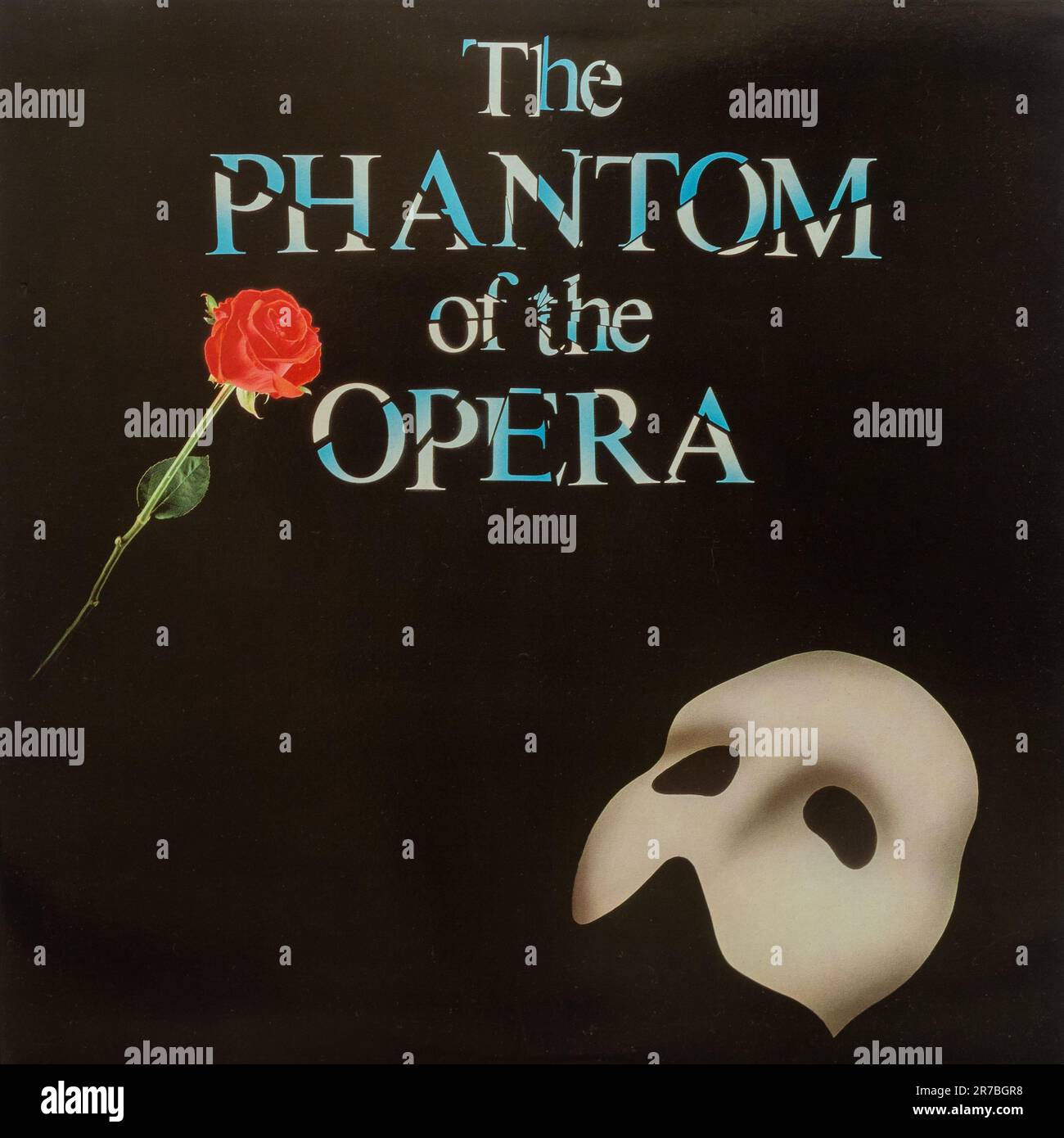 The Phantom of the Opera, copertina dell'album in vinile, musica del musical Andrew Lloyd Webber Foto Stock