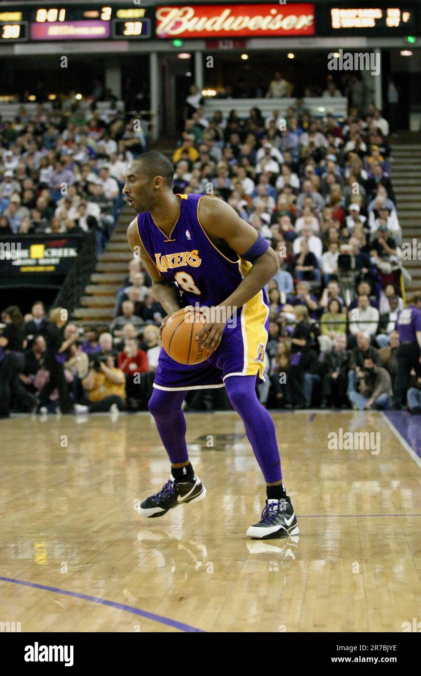 La partita di pallacanestro dei Lakers a Sacramento nel 2006 Foto Stock