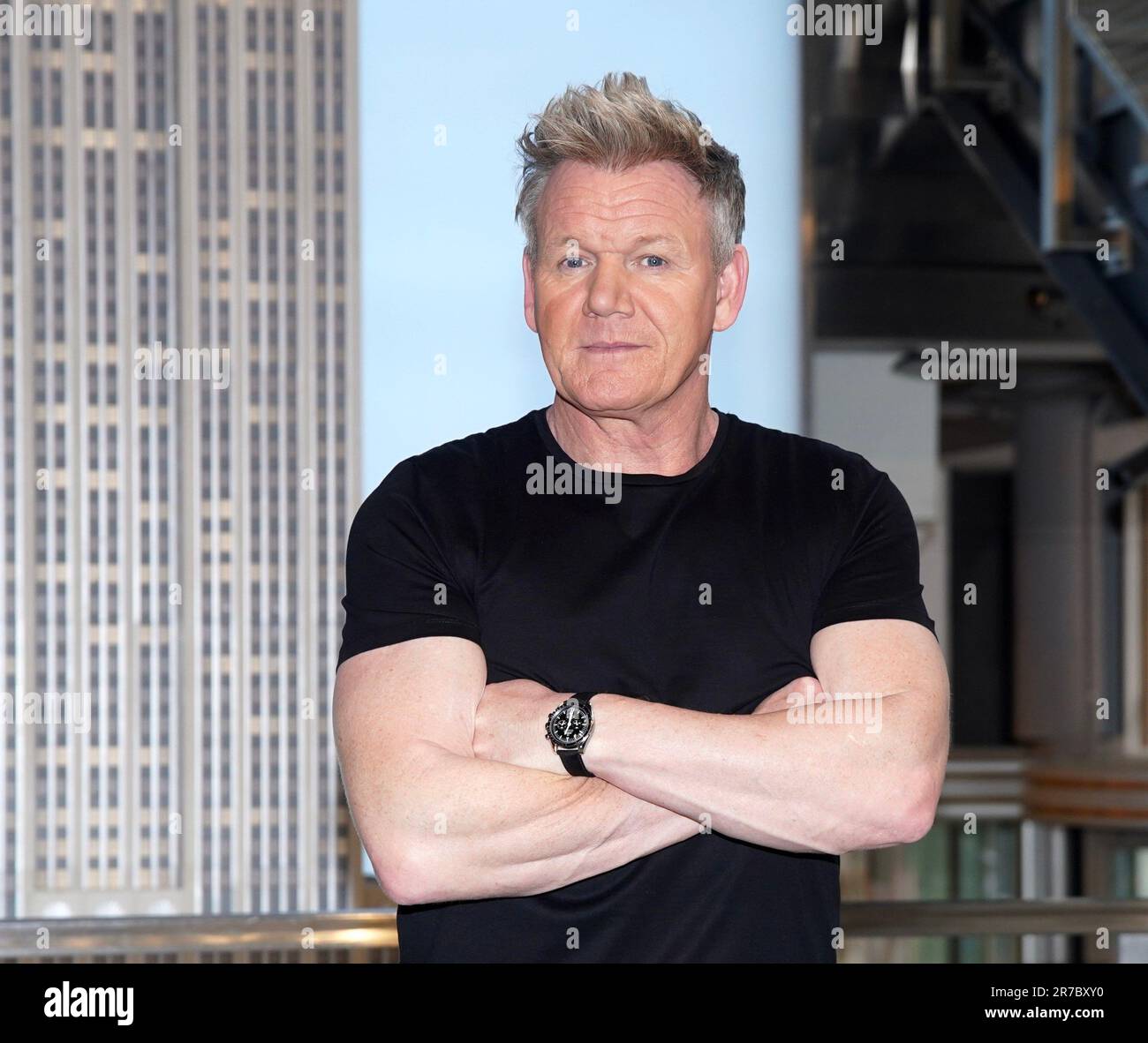 New York, NY, Stati Uniti. 14th giugno, 2023. Gordon Ramsay in un'apparizione pubblica per Gordon Ramsay visita l'Empire state Building, l'Empire state Building, New York, NY 14 giugno 2023. Credit: Eli Winston/Everett Collection/Alamy Live News Foto Stock