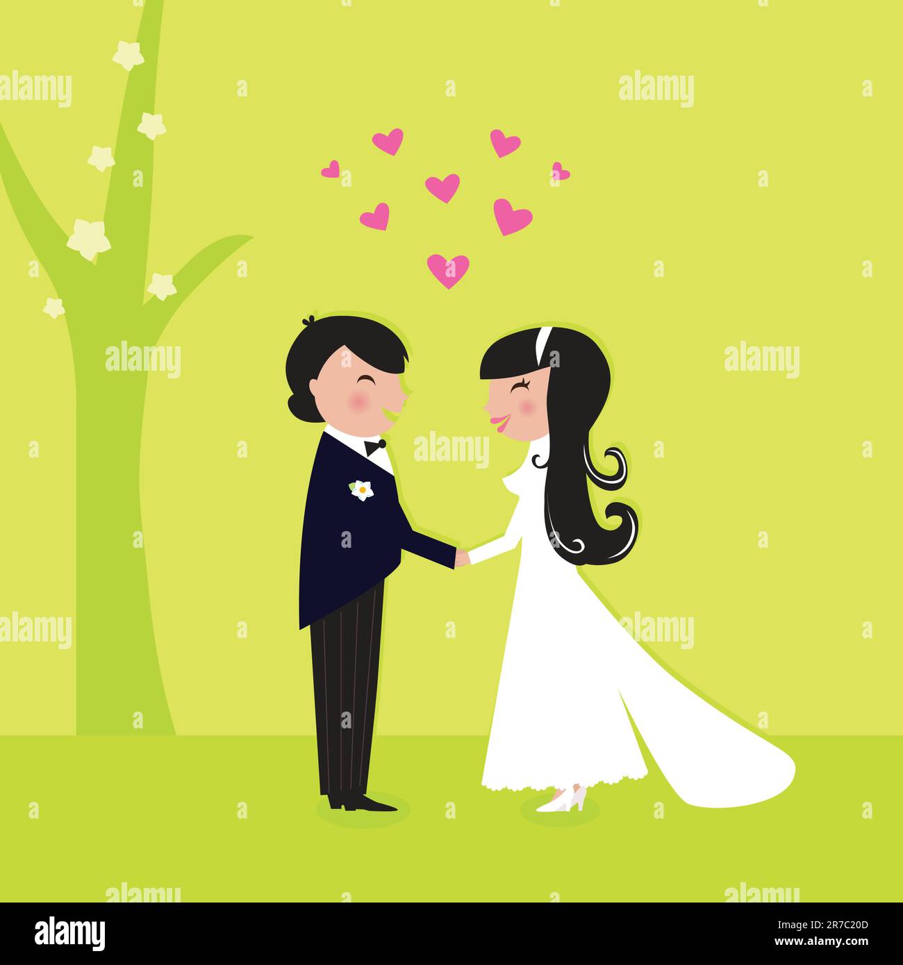 Sposa e sposo. Illustrazione vettoriale. Illustrazione Vettoriale Sposa e sposo. Illustrazione vettoriale. Illustrazione Vettoriale