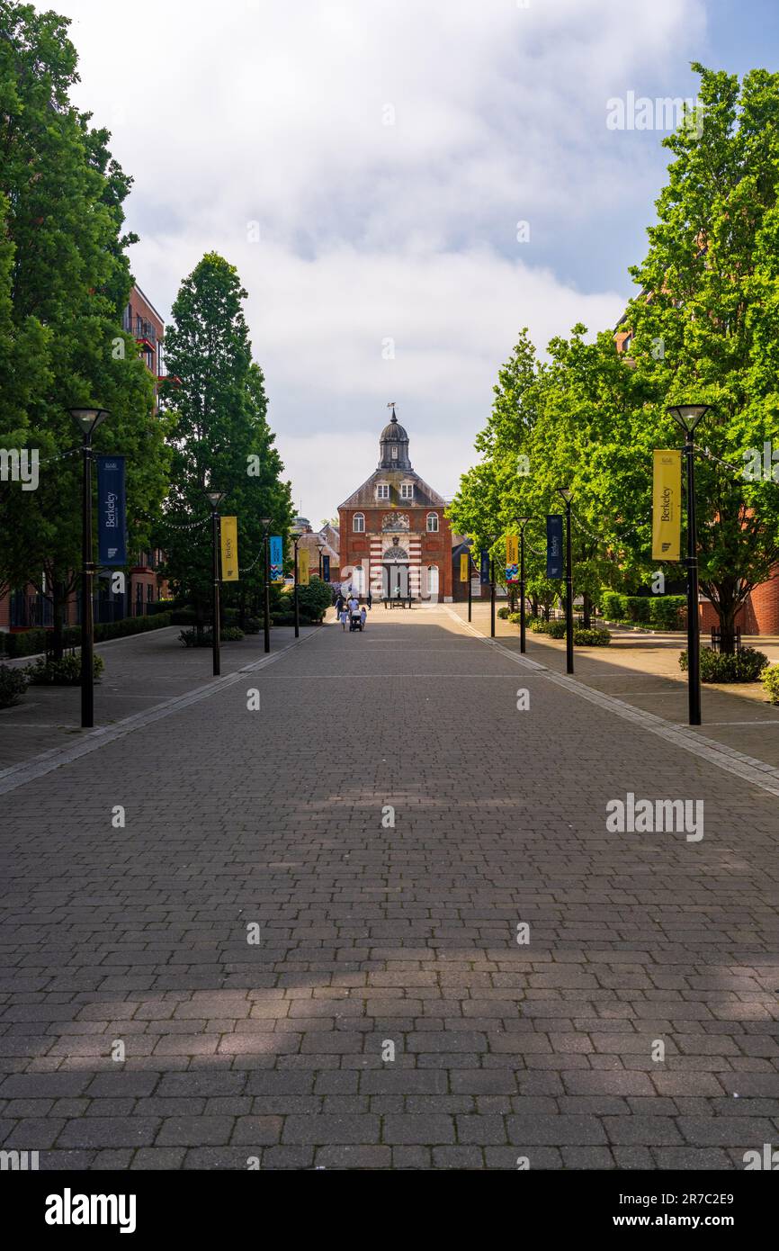 Woolwich, Londra - 14 maggio 2023: Vista alla Royal Brass Foundry nello sviluppo Royal Arsenal Riverside Foto Stock