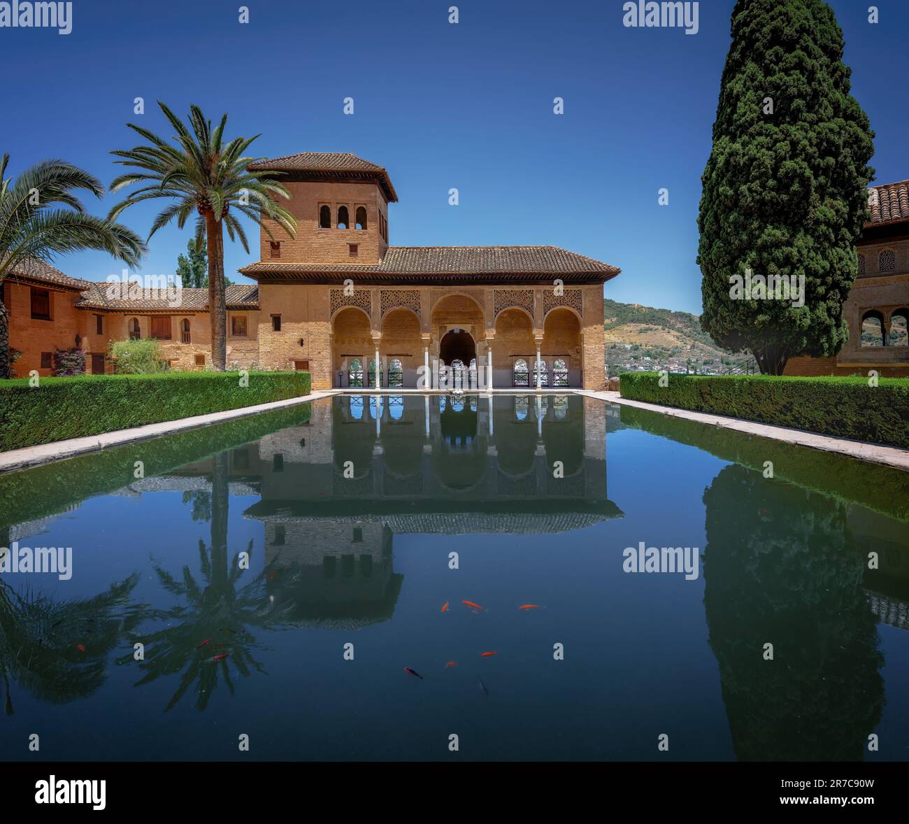 Palazzo del Partal nella zona di El Partal dell'Alhambra - Granada, Andalusia, Spagna Foto Stock