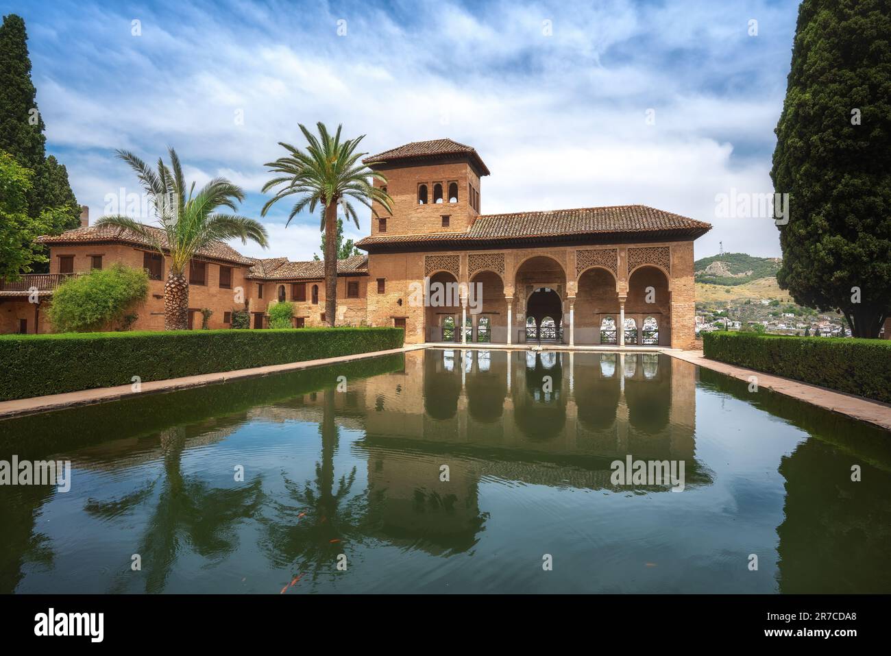 Palazzo del Partal nella zona di El Partal dell'Alhambra - Granada, Andalusia, Spagna Foto Stock