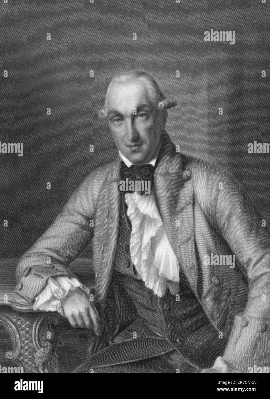 Germania: c. 1780 autore e critico tedesco Johann Heinrich Merck. Foto Stock