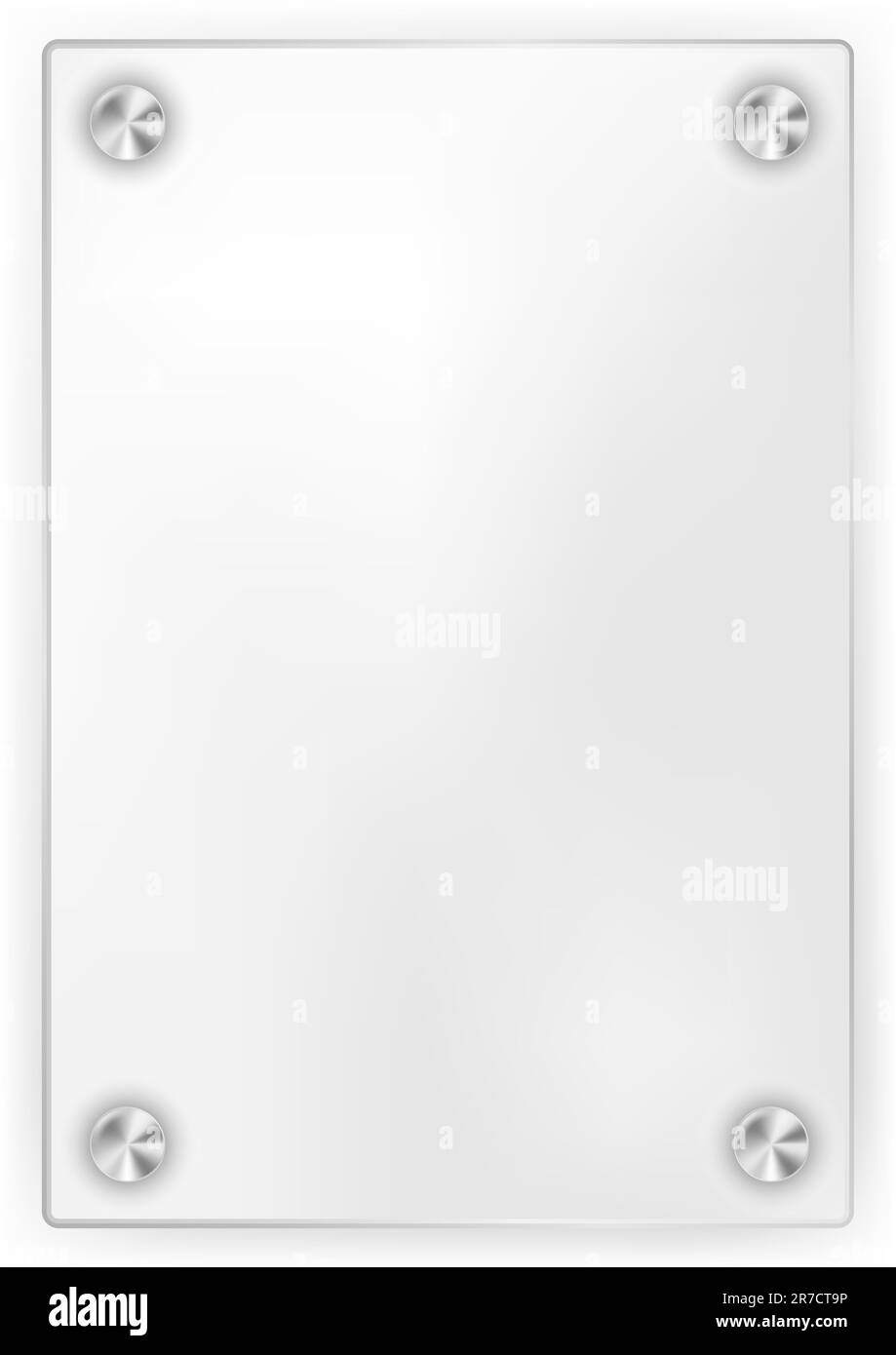 Vetro bianco telaio su sfondo bianco Illustrazione Vettoriale