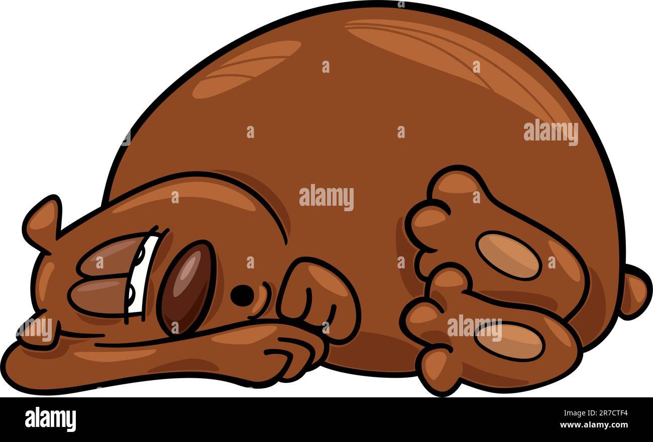 Illustrazione del fumetto di Sleepy bear Illustrazione Vettoriale