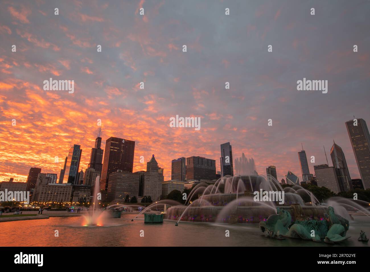 Buckingham Fountain Chicago Foto Stock