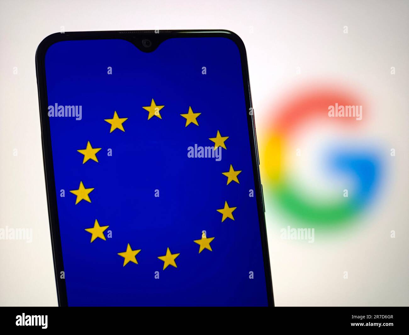 SUQIAN, CINA - 15 GIUGNO 2023 - Illustrazione: Google, 15 giugno 2023, Suqian, Provincia di Jiangsu, Cina. Google è a rischio di essere rotto dopo la e Foto Stock