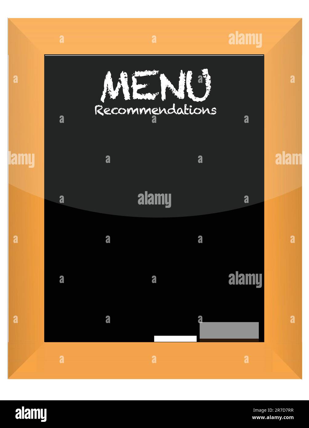 Proposte di menu su lavagna con telaio illustration design Illustrazione Vettoriale