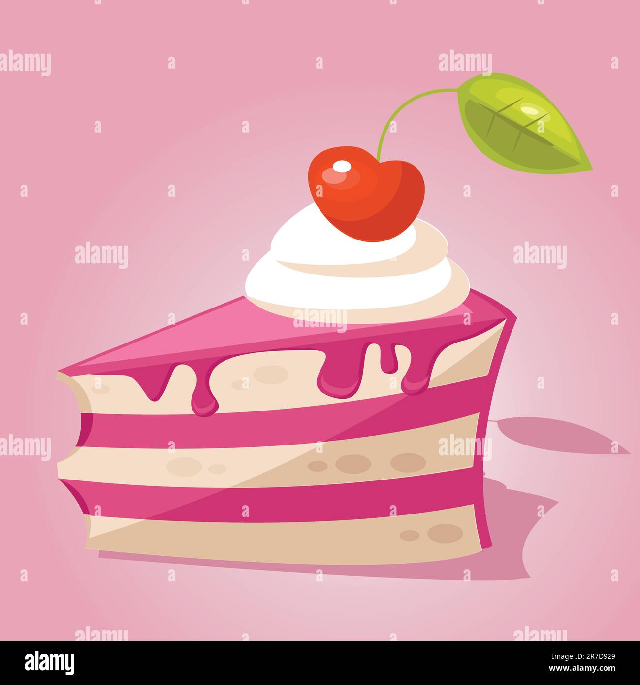 Pezzo di torta, illustrazione vettoriale Illustrazione Vettoriale