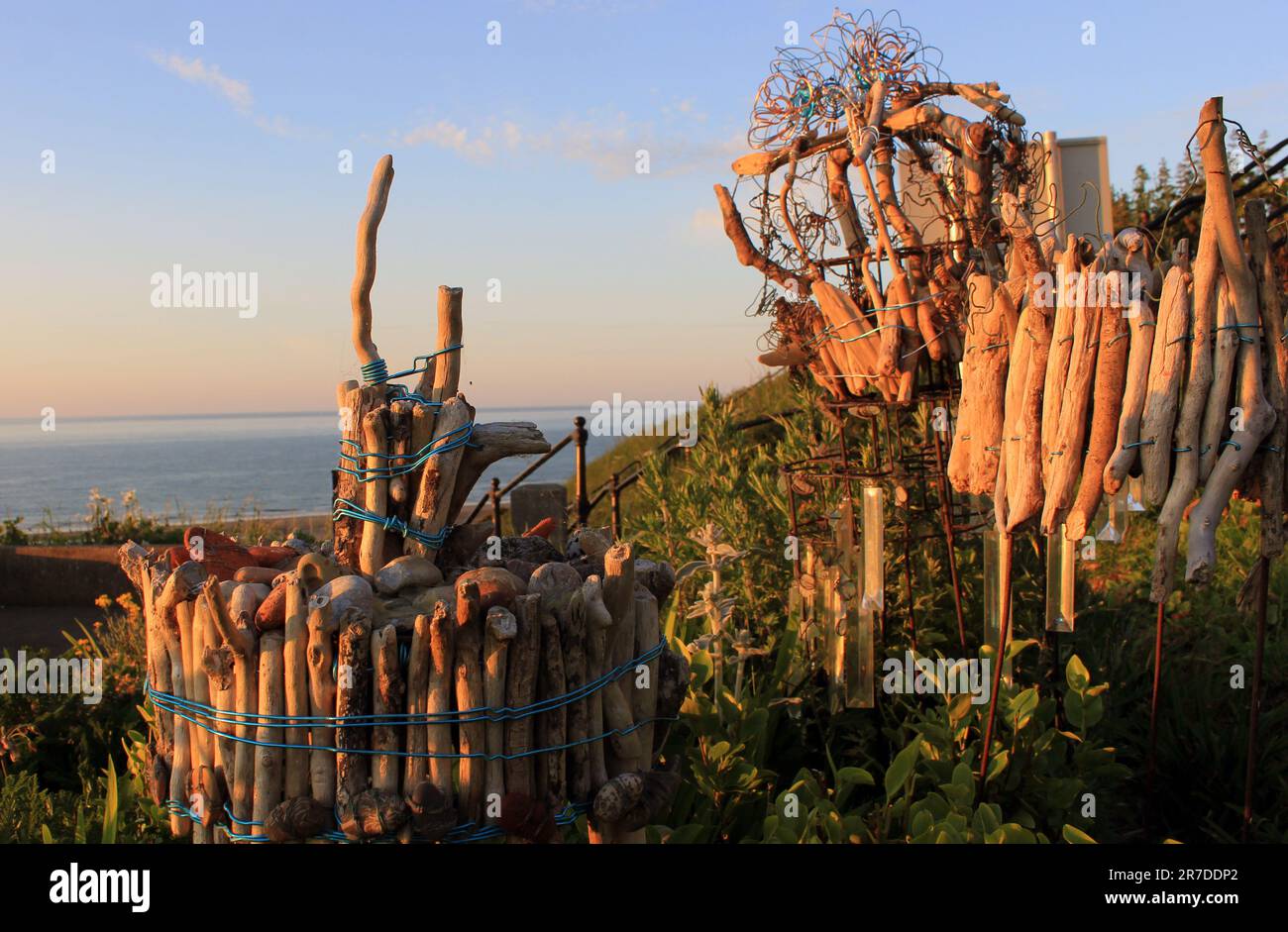 Sculture in legno di Driftwood Foto Stock