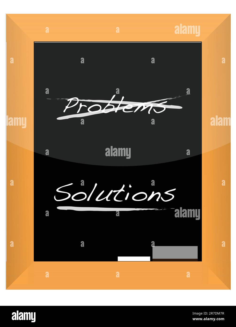 Problemi Calkboard/soluzioni isolate Illustrazione Vettoriale
