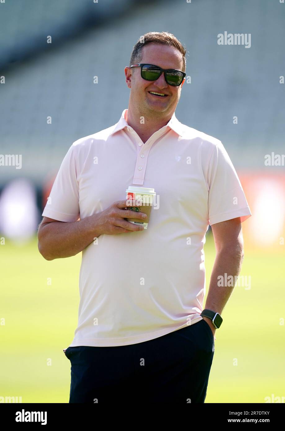 L'amministratore delegato dell'Inghilterra Rob Key durante una sessione di Nets a Edgbaston, Birmingham. La serie maschile di Ashes tra Inghilterra e Australia inizia venerdì 16 giugno a Edgbaston. Data immagine: Giovedì 15 giugno 2023. Foto Stock