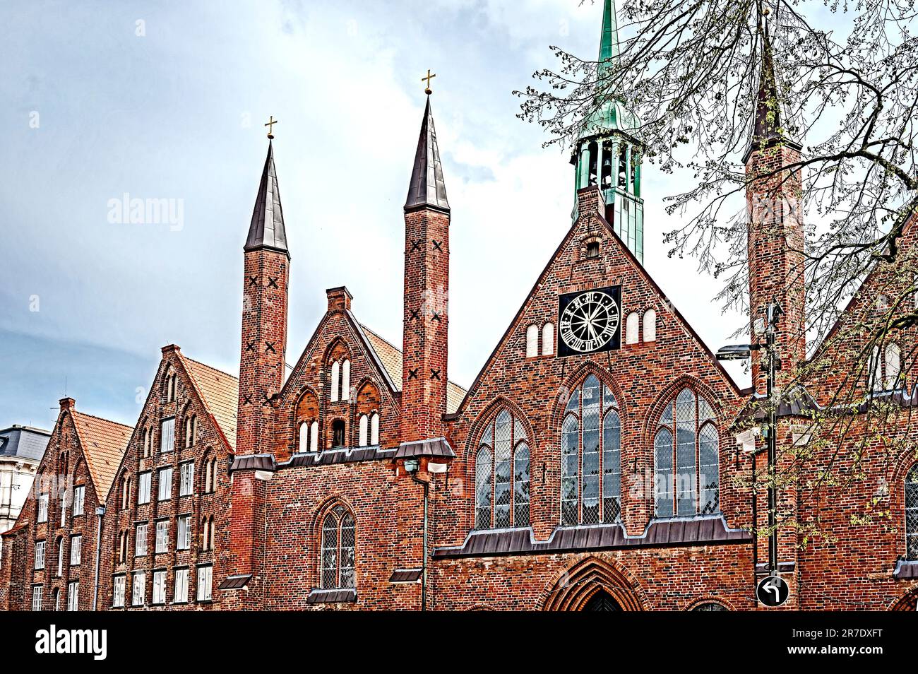 Lübeck (Schleswig-Holstein, Deutschland): Ospedale Heiligen-Geist Foto Stock