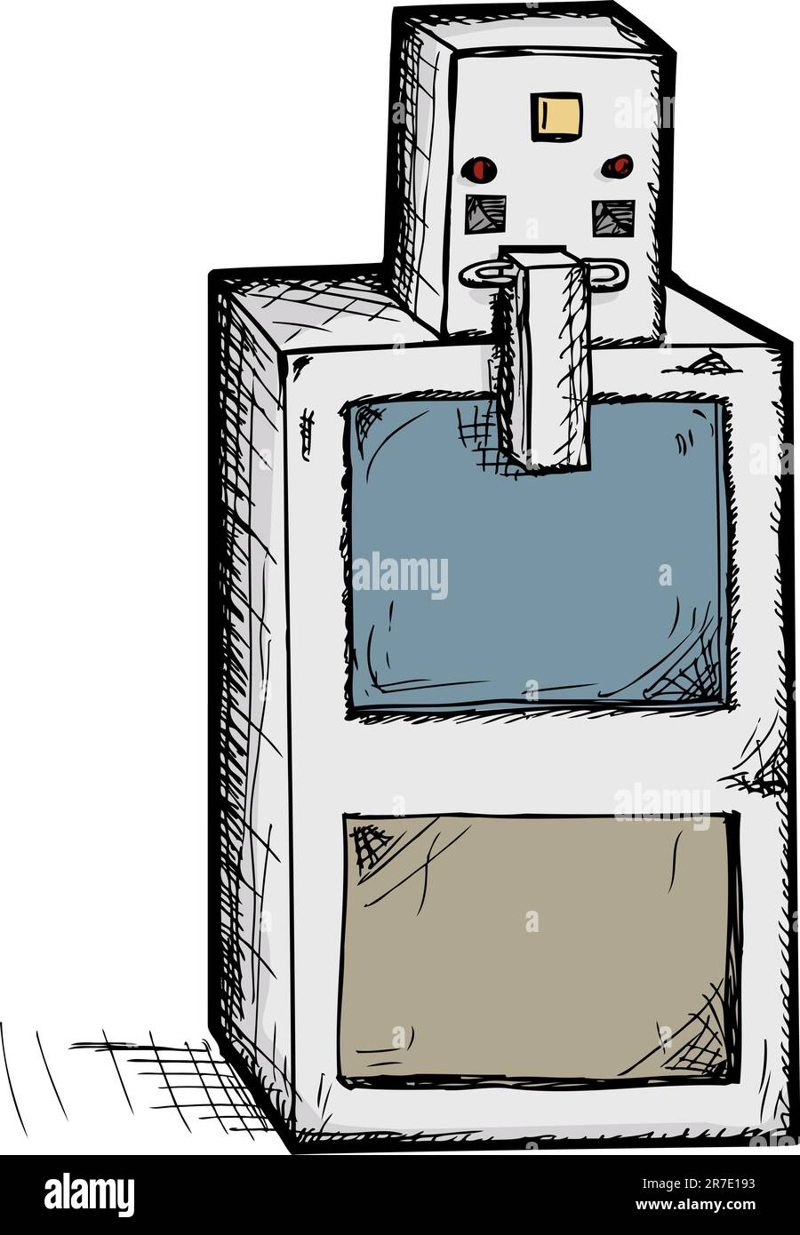Generic edicola Cassetta con aree vuote per nome della marca Illustrazione Vettoriale