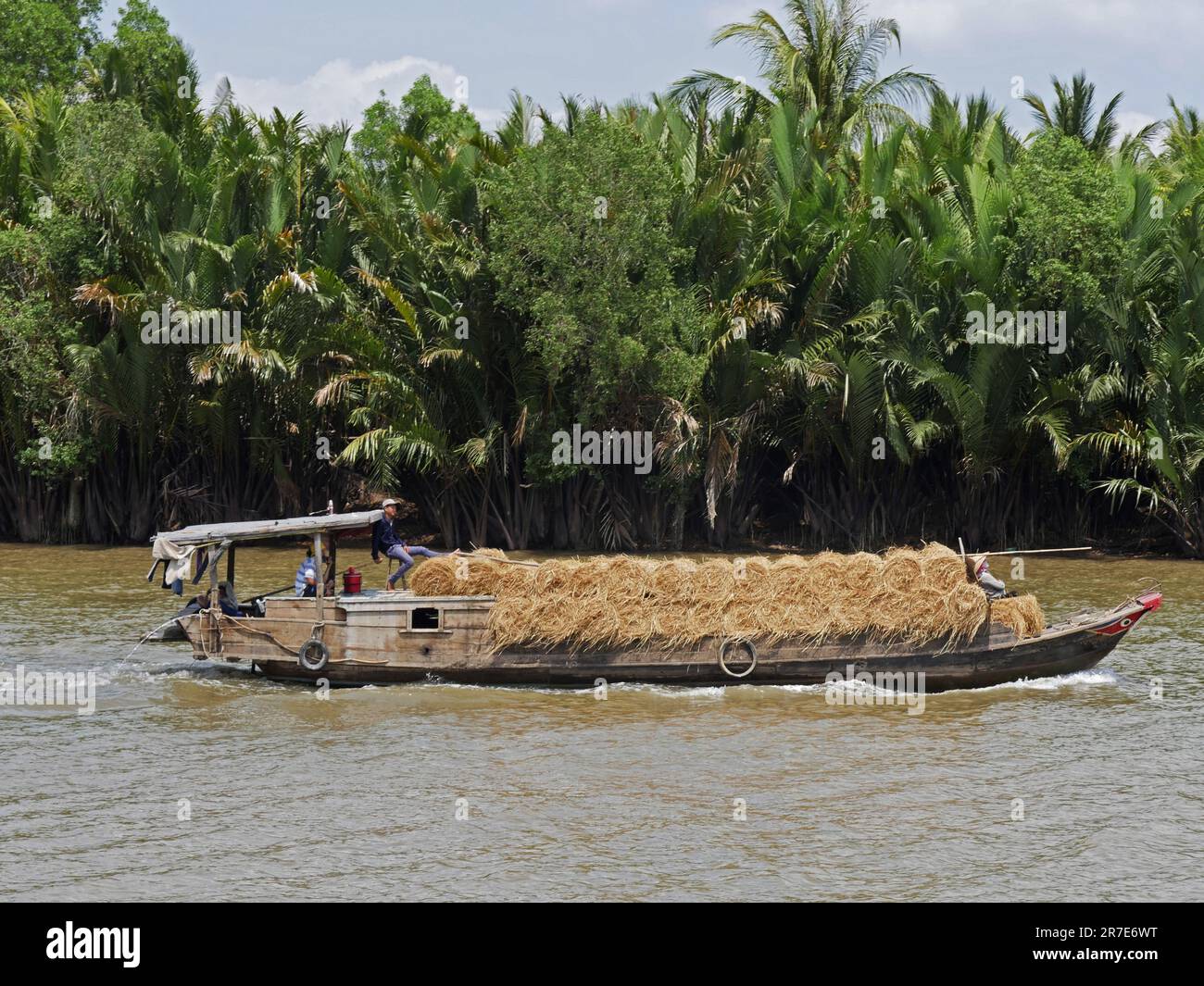 Vietnam, Delta del Mekong, barca Foto Stock