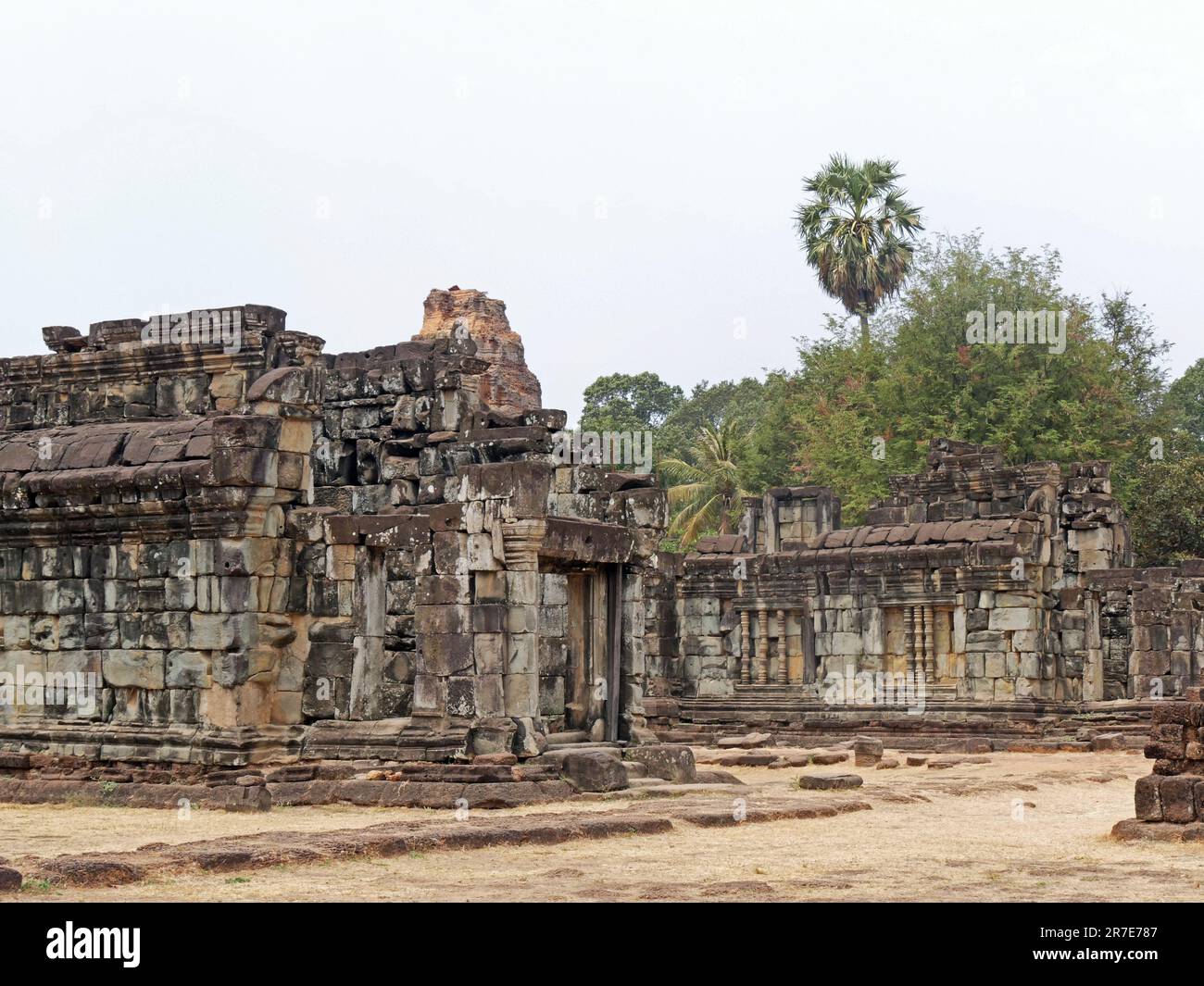 Bakong Temple, Siem Reap Province, Angkor's Temple Complex Sito Patrimonio dell'Umanità dall'UNESCO nel 1192, costruito nel 881, Cambogia Foto Stock