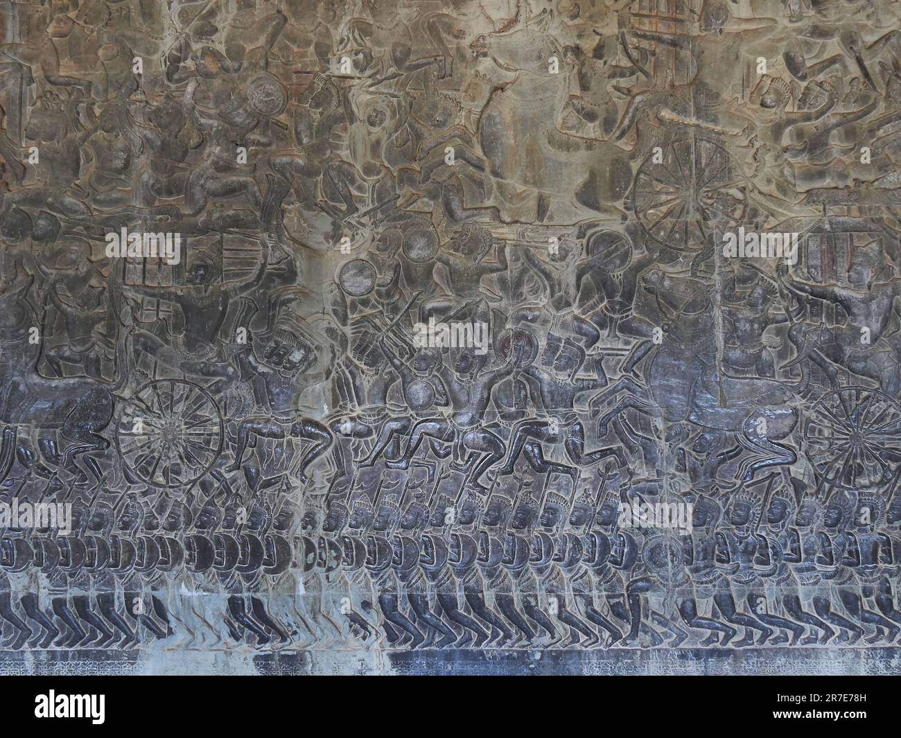 Il Tempio di Angkor Wat, la Provincia di Siem Reap, il complesso del Tempio di Angkor, patrimonio mondiale dell'UNESCO nel 1192, costruito nel XII secolo, in Cambogia Foto Stock