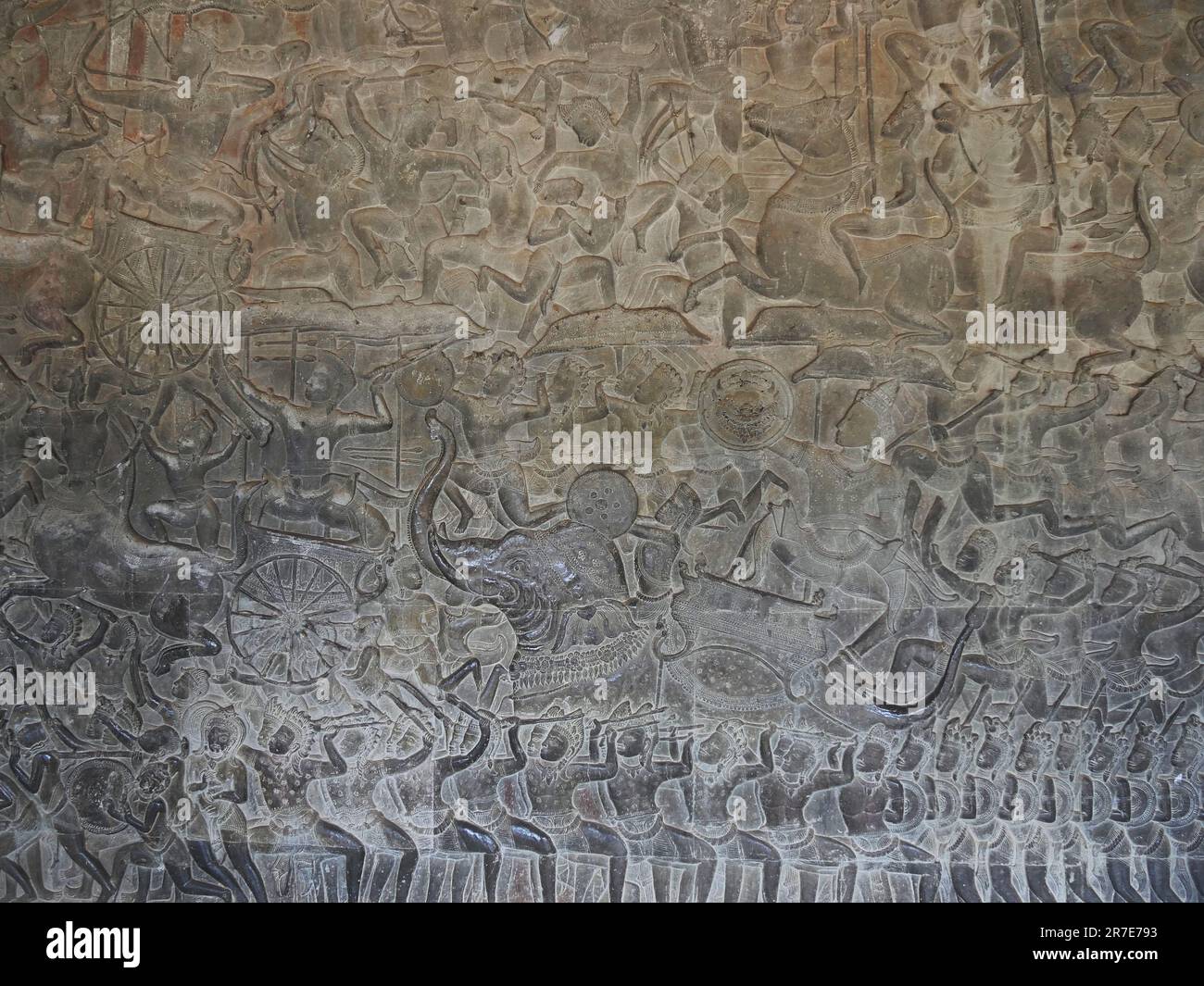 Il Tempio di Angkor Wat, la Provincia di Siem Reap, il complesso del Tempio di Angkor, patrimonio mondiale dell'UNESCO nel 1192, costruito nel XII secolo, in Cambogia Foto Stock