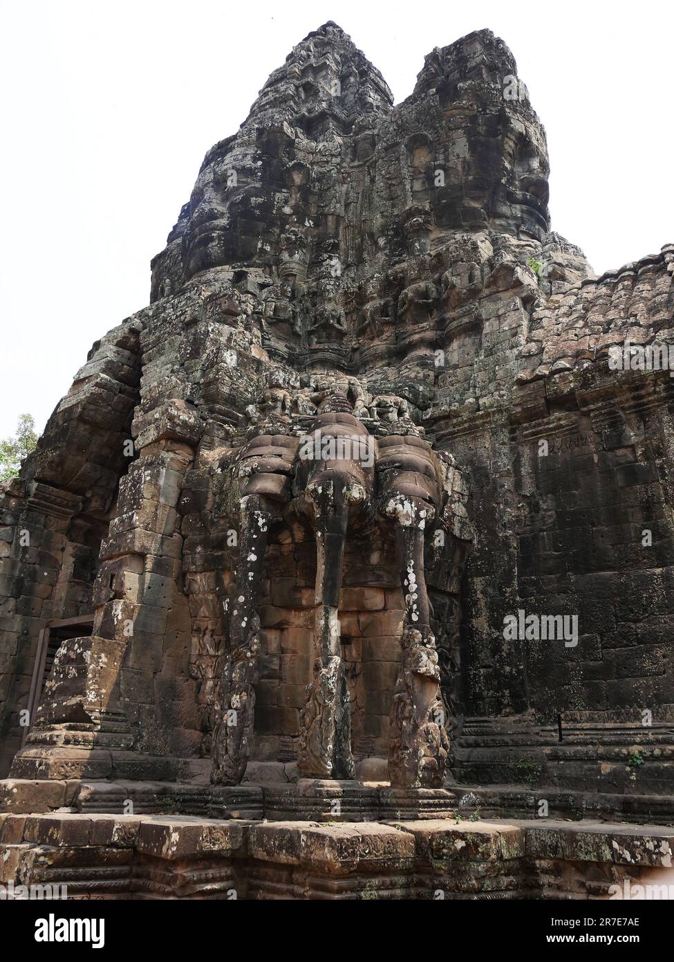 Il Tempio di Angkor Thom, la Provincia di Siem Reap, il complesso del Tempio di Angkor, patrimonio mondiale dell'UNESCO nel 1192, costruito dal Re Jayavarman VII tra Foto Stock