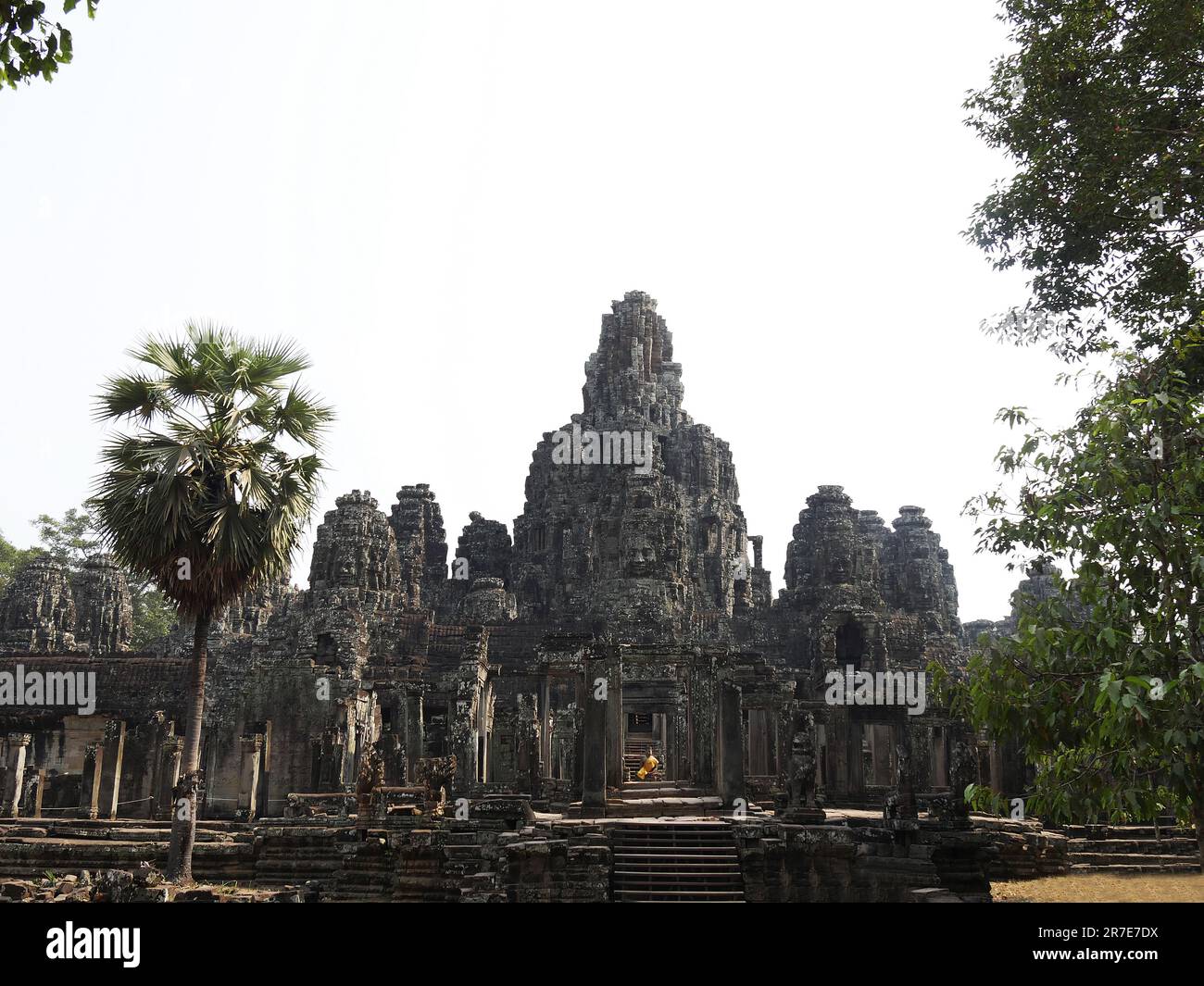 BayonTemple, Siem Reap Province, Angkor's Temple Complex Sito Patrimonio dell'Umanità dell'UNESCO nel 1192, costruito dal Re Jayavarman VII tra il XII secolo A. Foto Stock