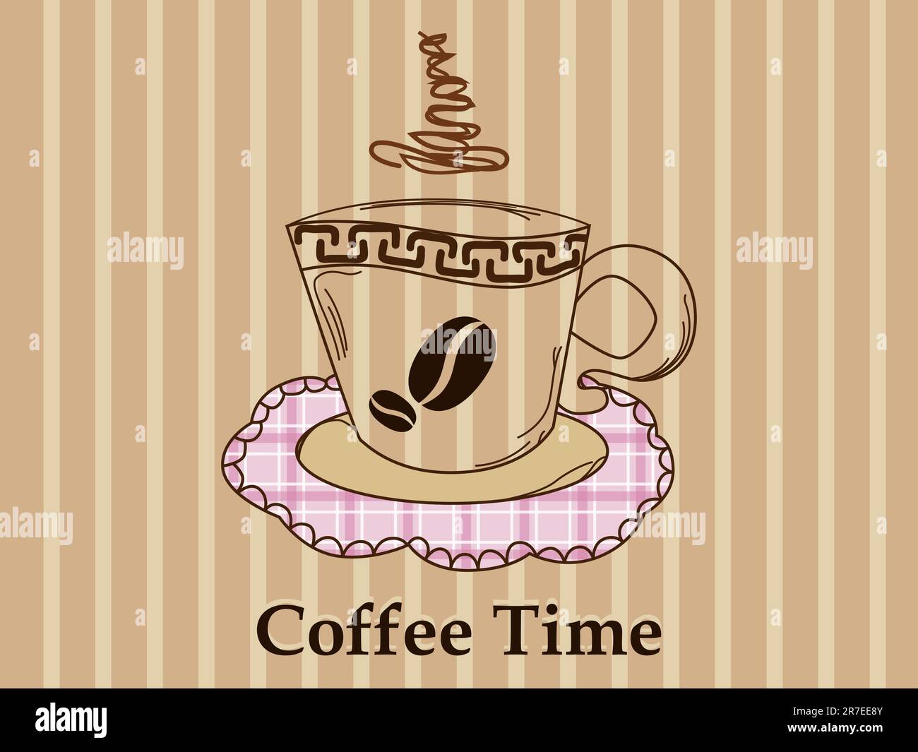 Immagine vettoriale con tazza da caffè Illustrazione Vettoriale