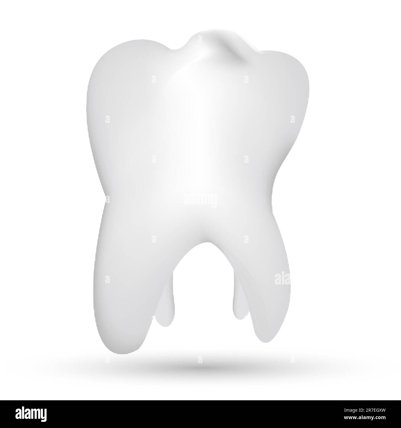 Illustrazione del dente su sfondo bianco Illustrazione Vettoriale