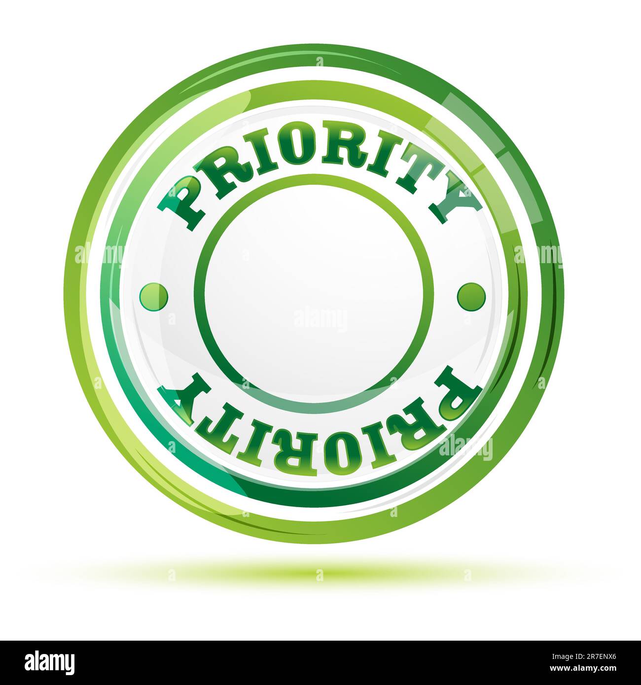 Illustrazione del timbro di priorità su sfondo isolato Illustrazione Vettoriale