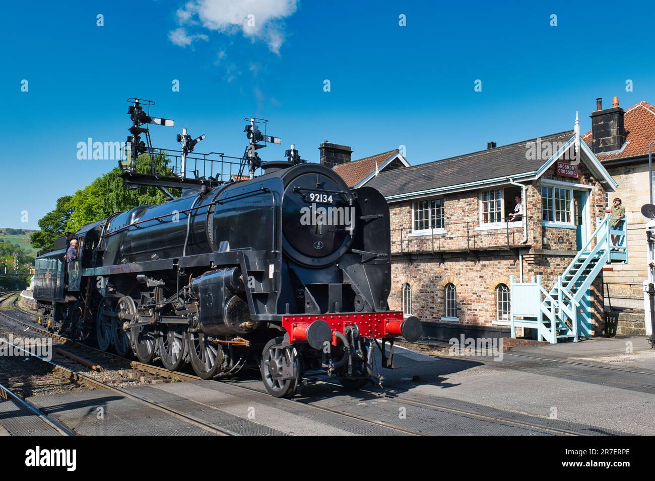 92134 Standard Classe 9F a Grosmont, NYMR Foto Stock