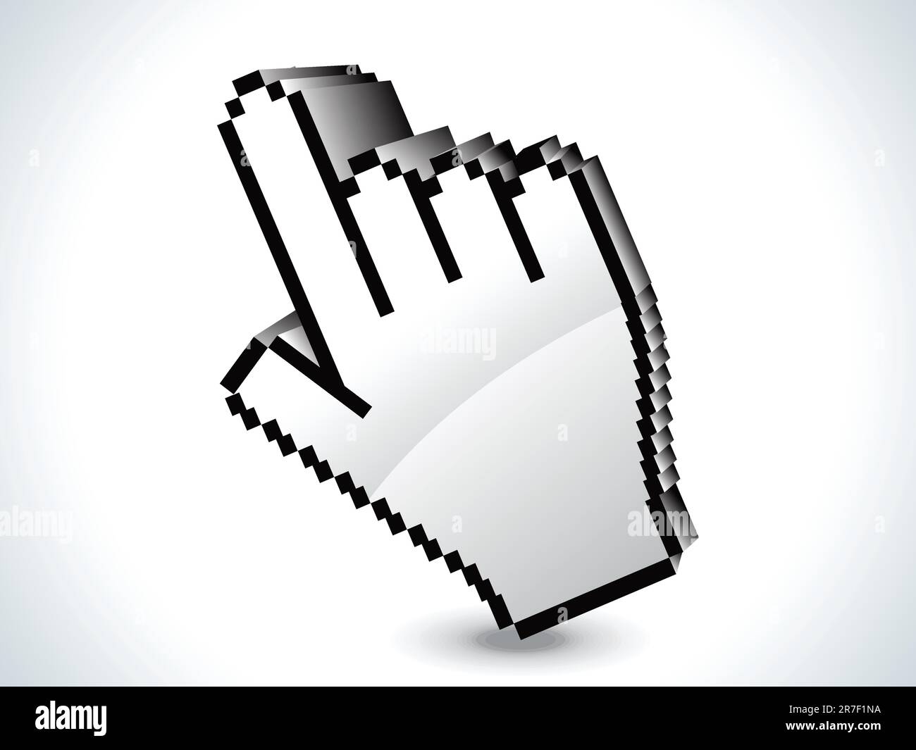 illustrazione astratta del vettore dell'icona della mano 3d. Illustrazione Vettoriale