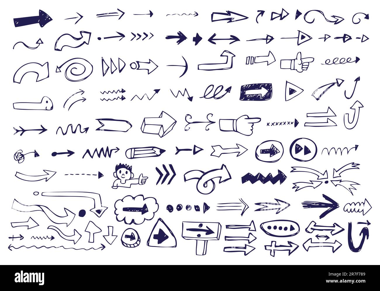 Doodles della freccia Illustrazione Vettoriale