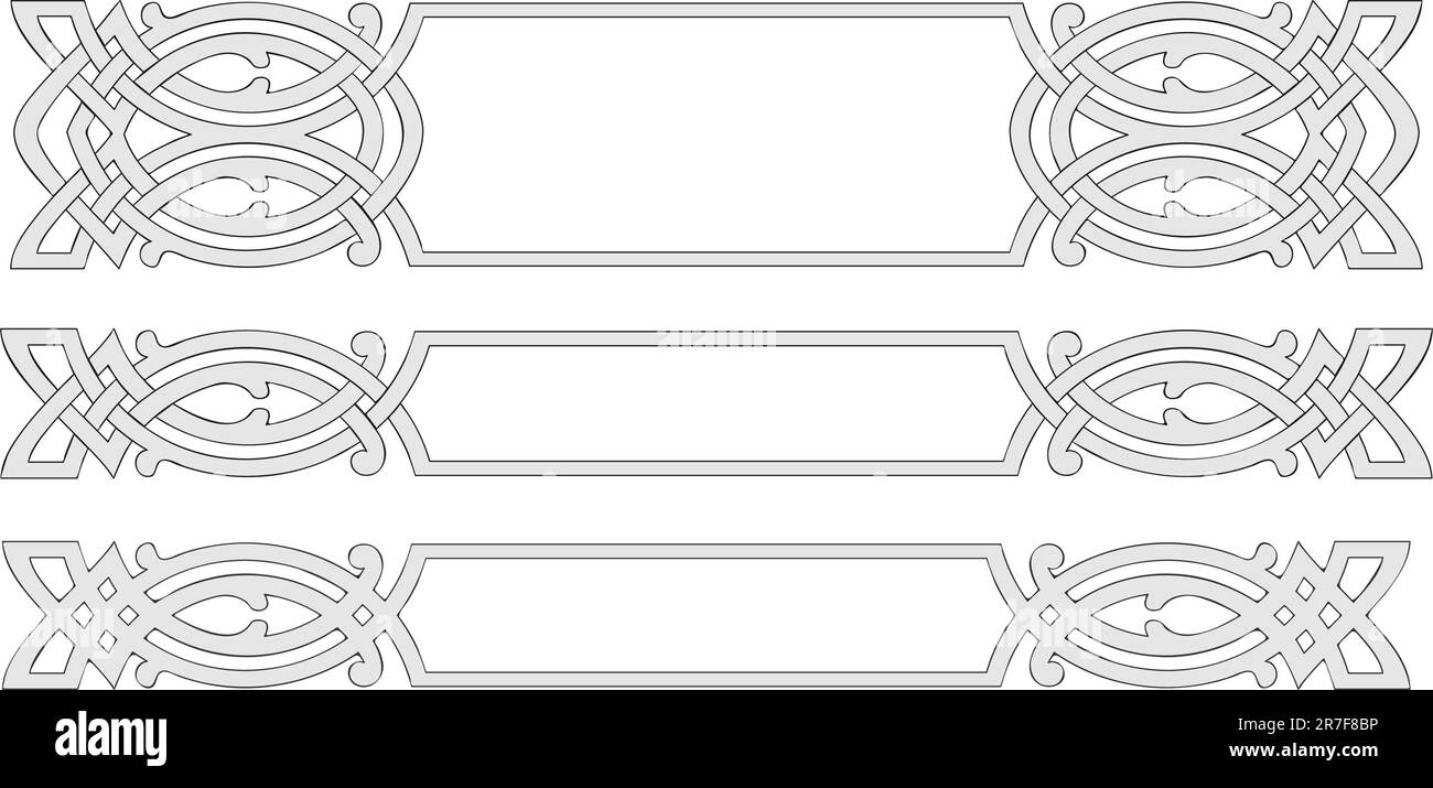 Ornamento celtico con spazio per il testo Illustrazione Vettoriale