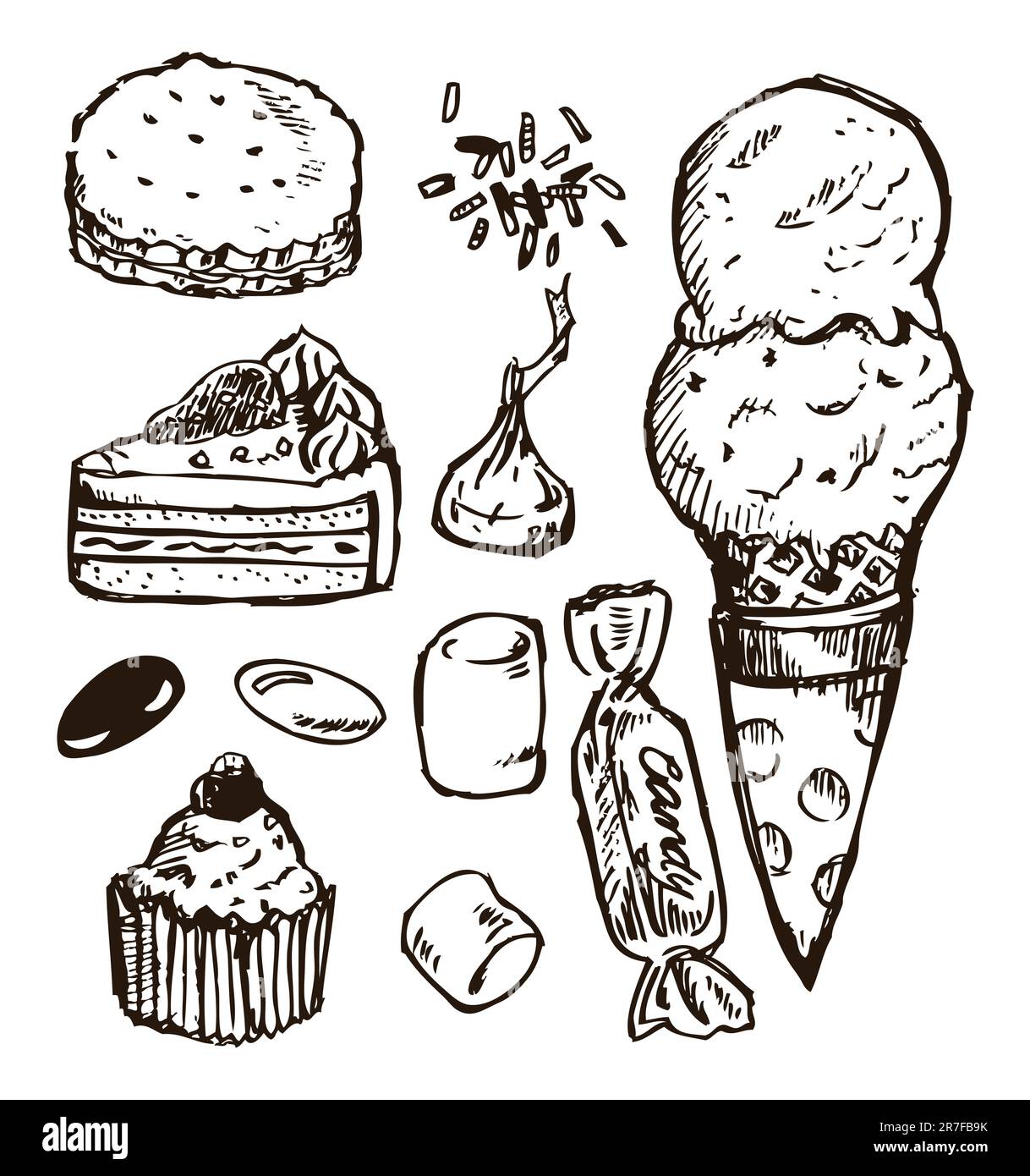 disegna caramelle Illustrazione Vettoriale