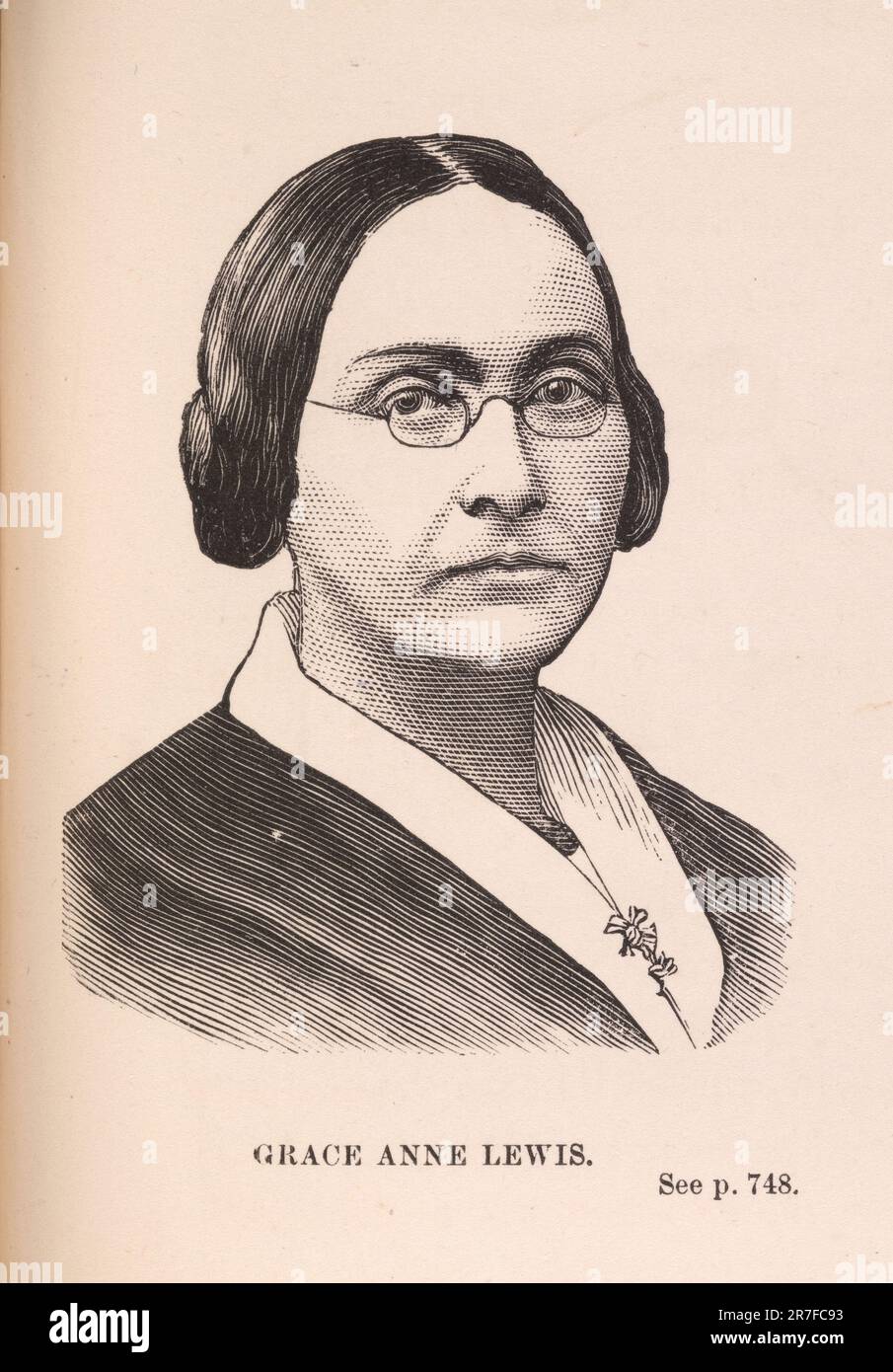 Grazia Anne Lewis, serio nella causa 1872 Foto Stock