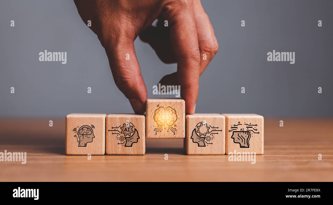 Concetto di competenze digitali. Nuove competenze, reskill per l'evoluzione della tecnologia digitale. Abilità soft, abilità di pensiero, abilità digitale. Foto Stock