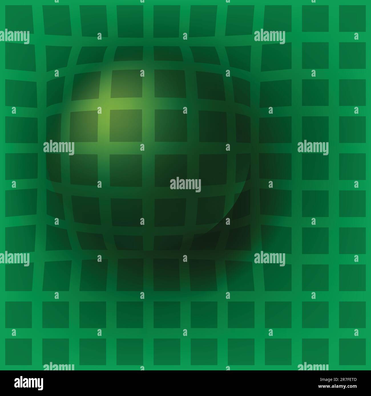 Abstract sfondo sfera su cellule verdi Illustrazione Vettoriale