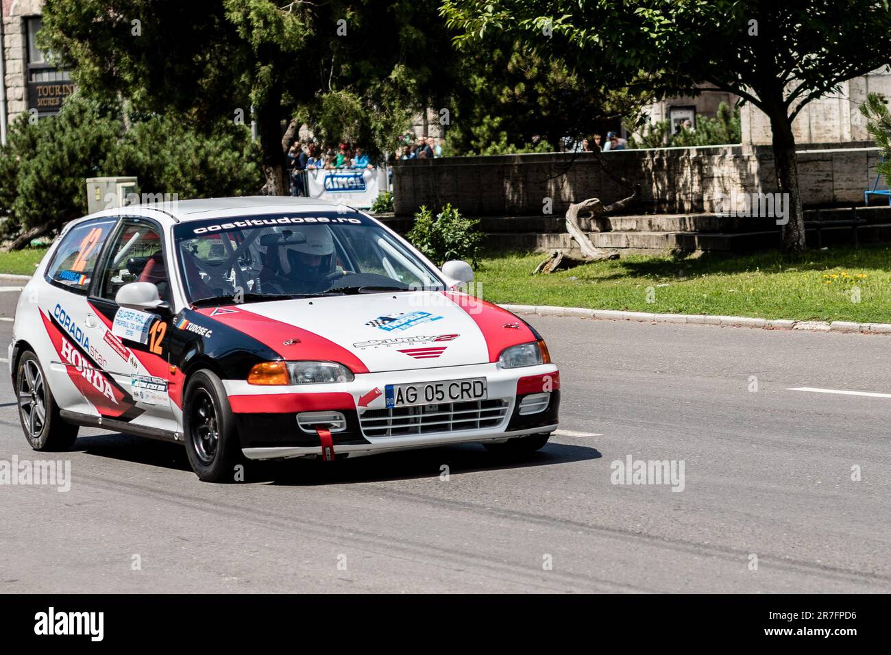 Marosvasarhely/ Transilvania - 23 giugno 2018: Honda Civic esibendosi durante il Super Rally Trofeul Targu Mures. Foto Stock