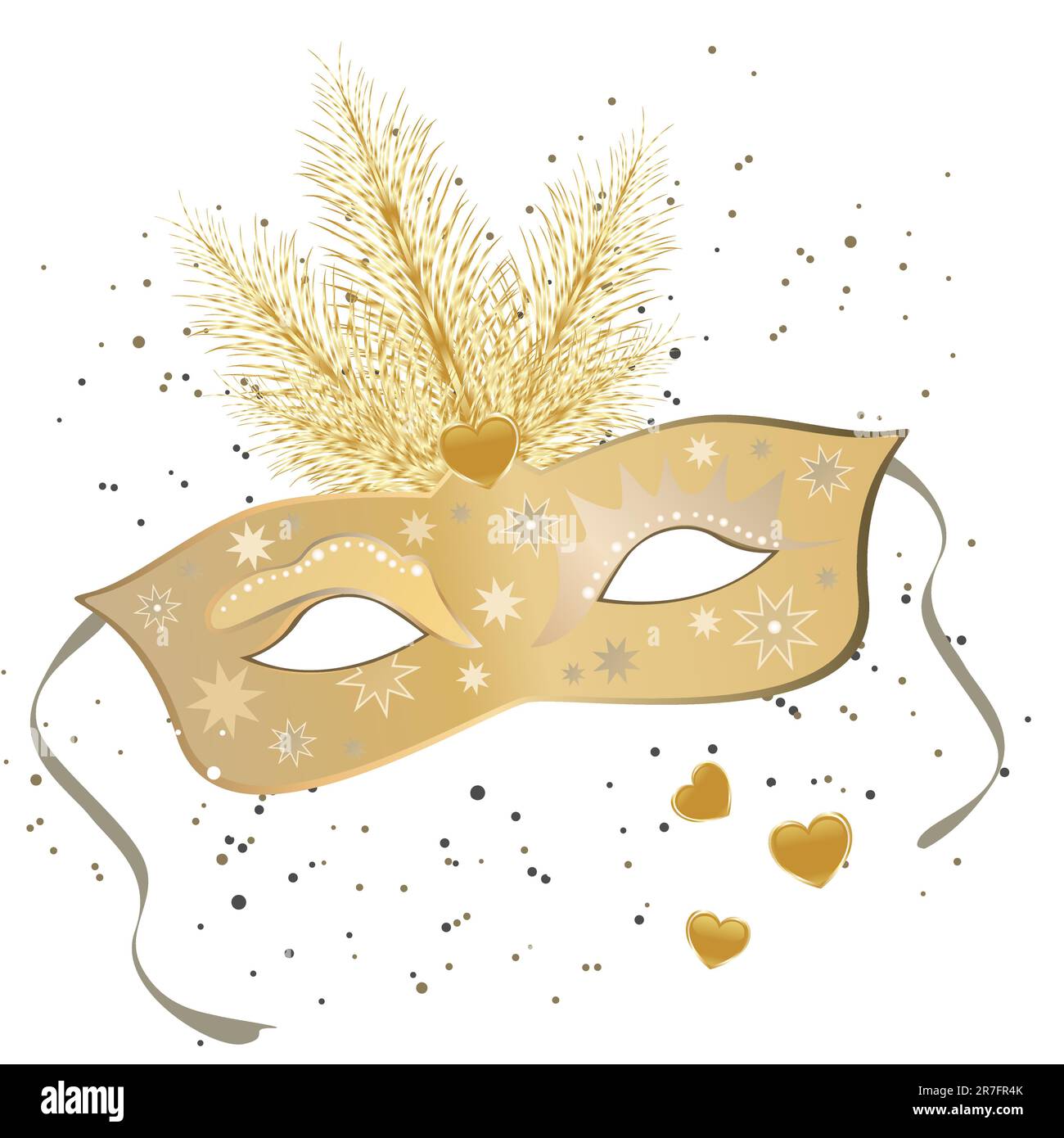 immagine vettoriale eps 10 di una maschera carnivale su sfondo astratto Illustrazione Vettoriale