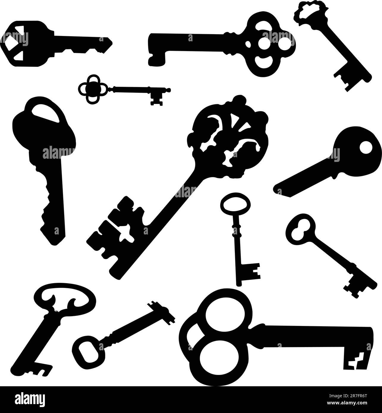 set di chiavi - vettore Illustrazione Vettoriale