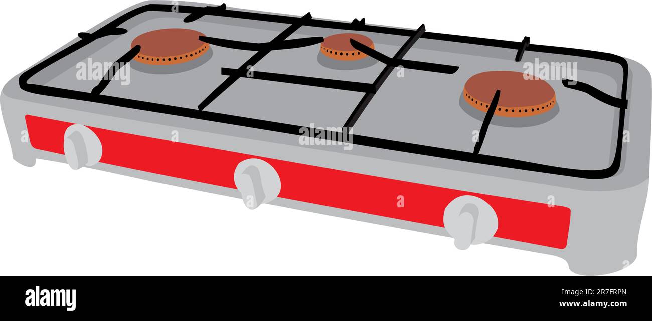 Forno elettrico. Cucinare. Ora di cena. Nuove tecnologie Illustrazione Vettoriale