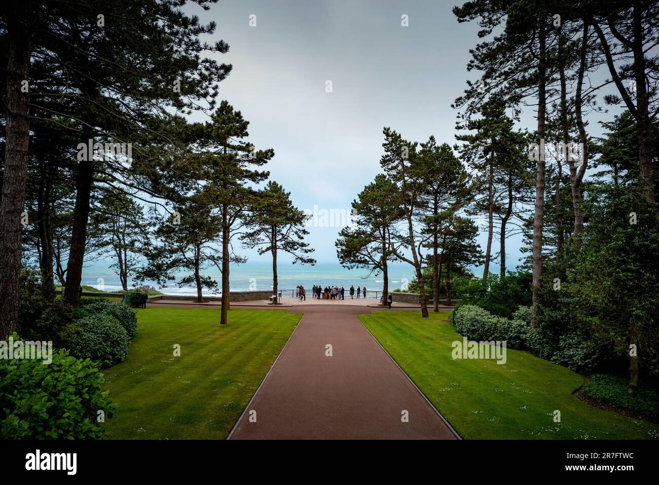 Cimetière américain de Colleville-sur-Mer) è un cimitero e monumento commemorativo della seconda guerra mondiale a Colleville-sur-Mer Foto Stock
