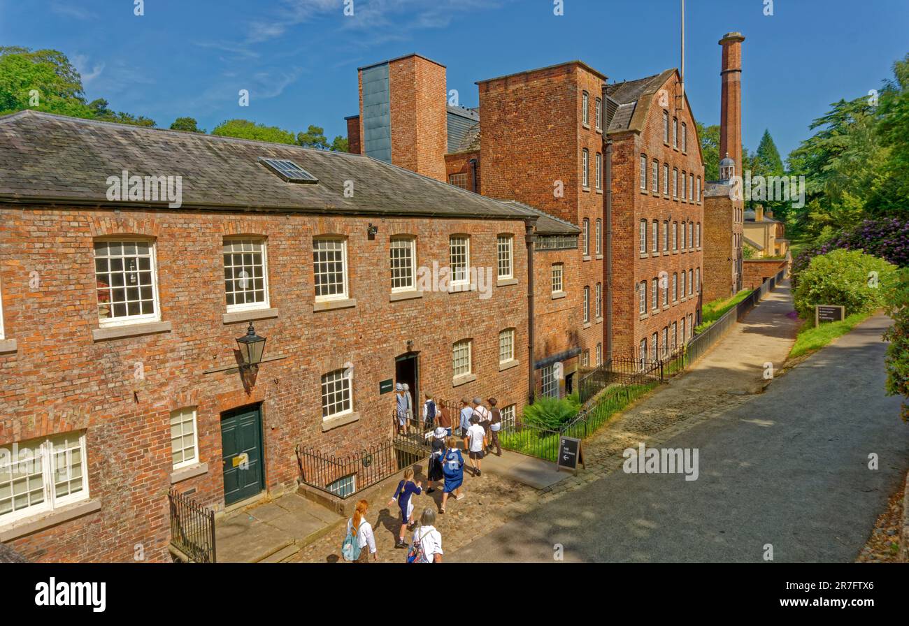 Cave Bank Mill a Styal a Cheshire, Inghilterra. Foto Stock