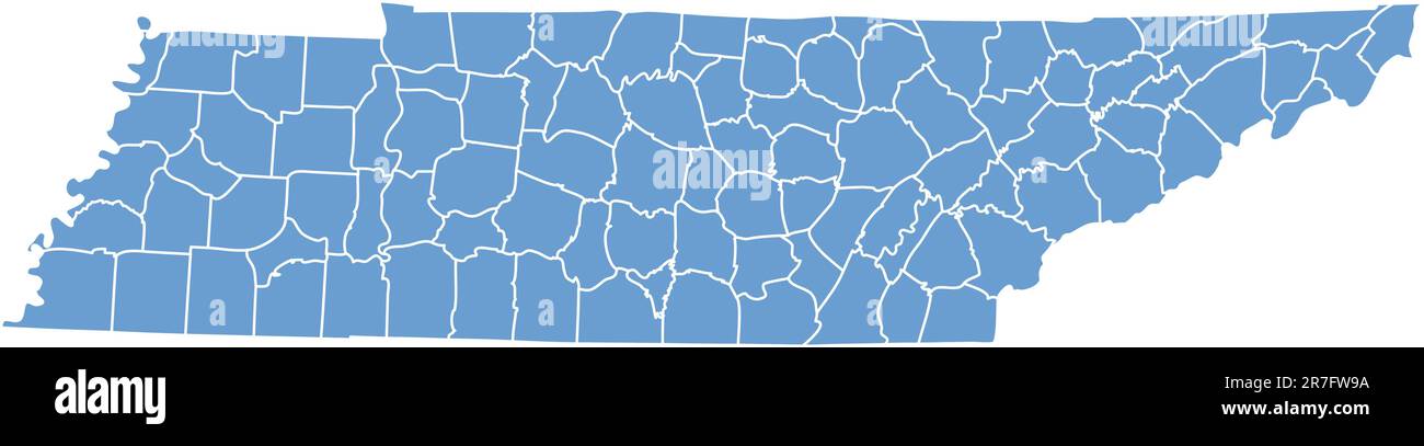 Mappa della Pennsylvania per contee Illustrazione Vettoriale