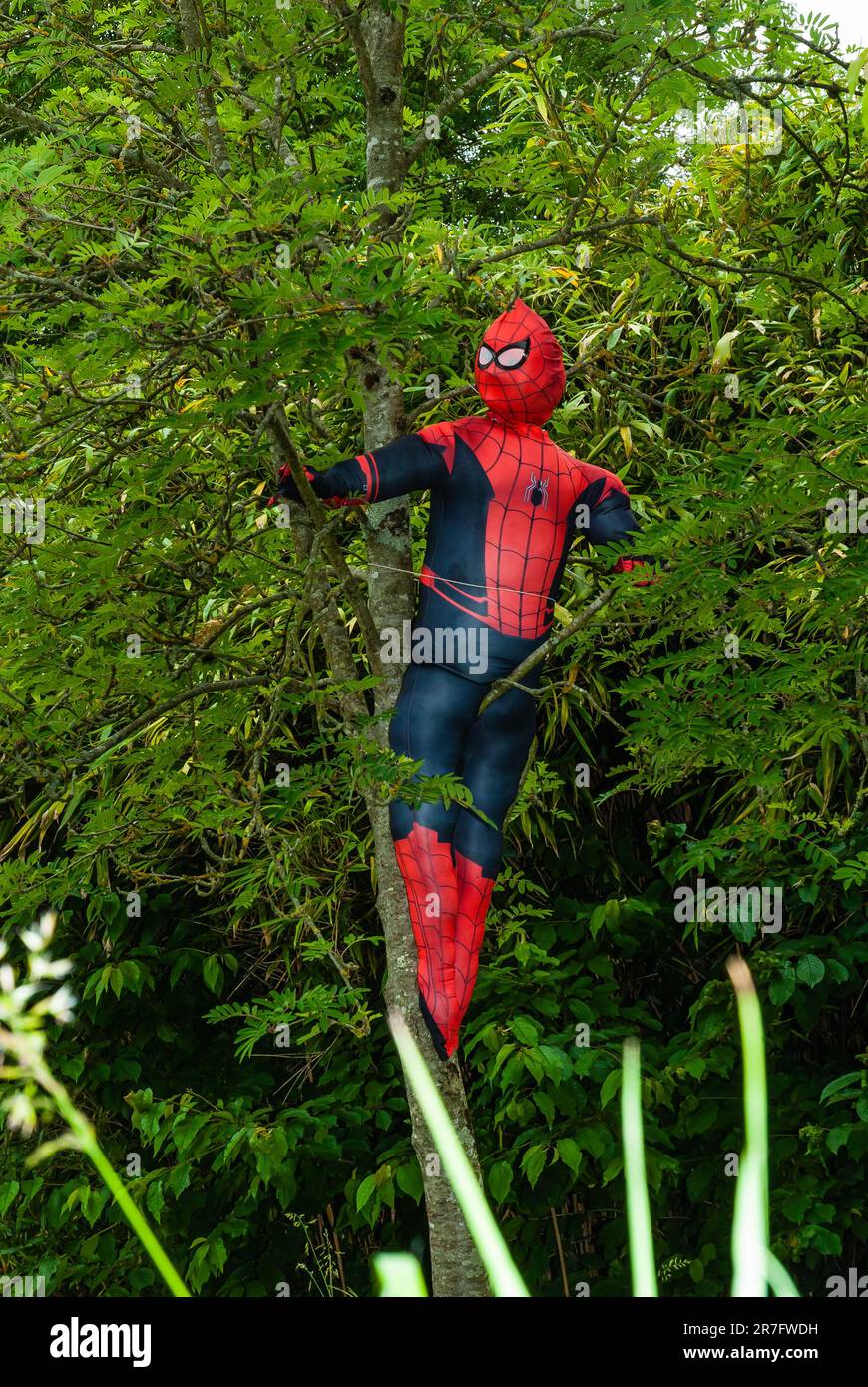 East Budleigh Village Scarecrow Festival in aiuto di tutti i Santi Chiesa. Foto Stock