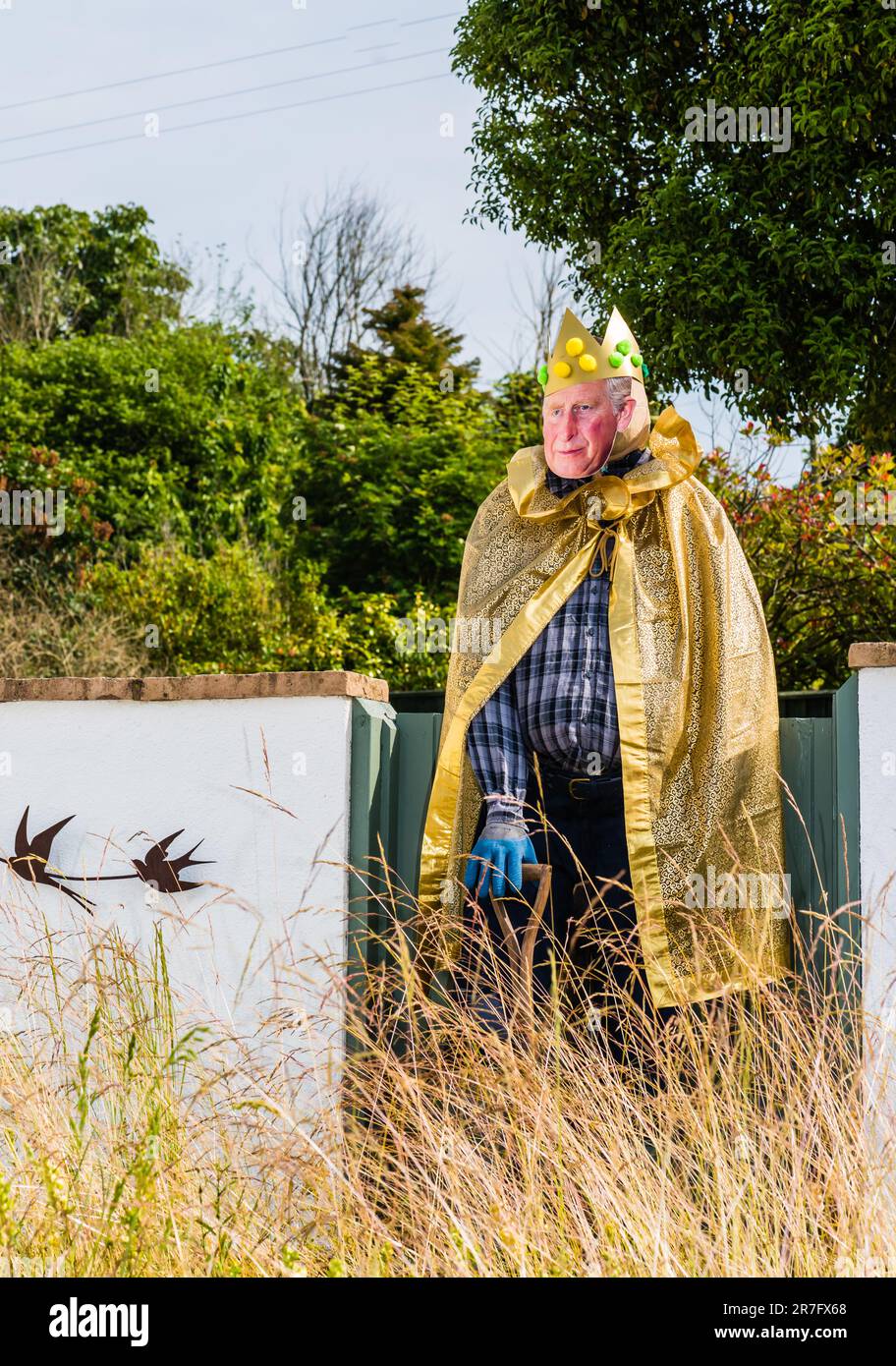 East Budleigh Village Scarecrow Festival in aiuto di tutti i Santi Chiesa. Foto Stock