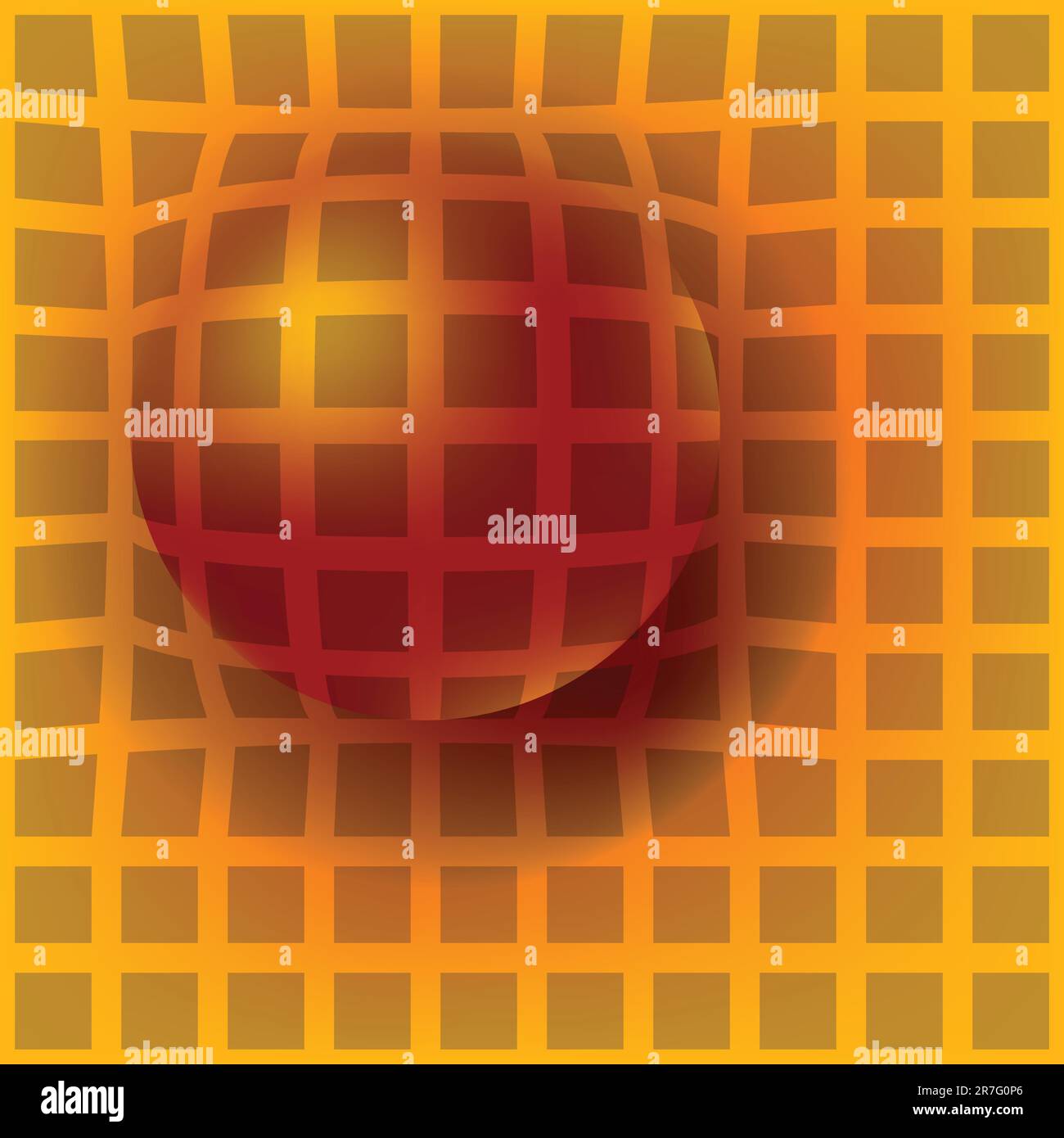 Abstract sfondo sferico scuro sulla maglia gialla Illustrazione Vettoriale