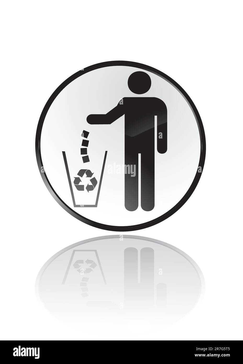 Ricicli il segno Illustrazione Vettoriale