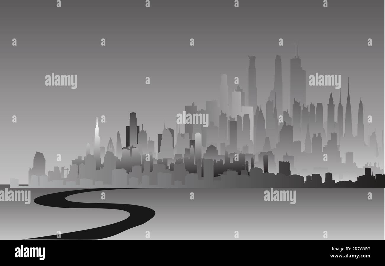 Profilo grattacieli Illustrazione Vettoriale