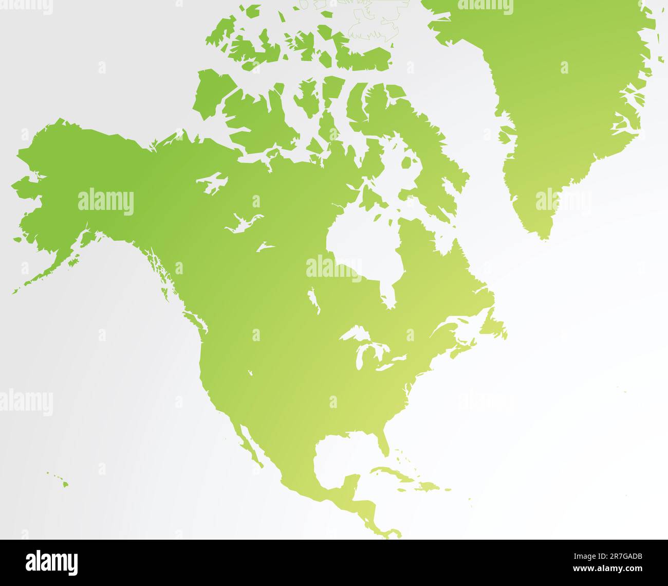 Mappa del nord america Illustrazione Vettoriale