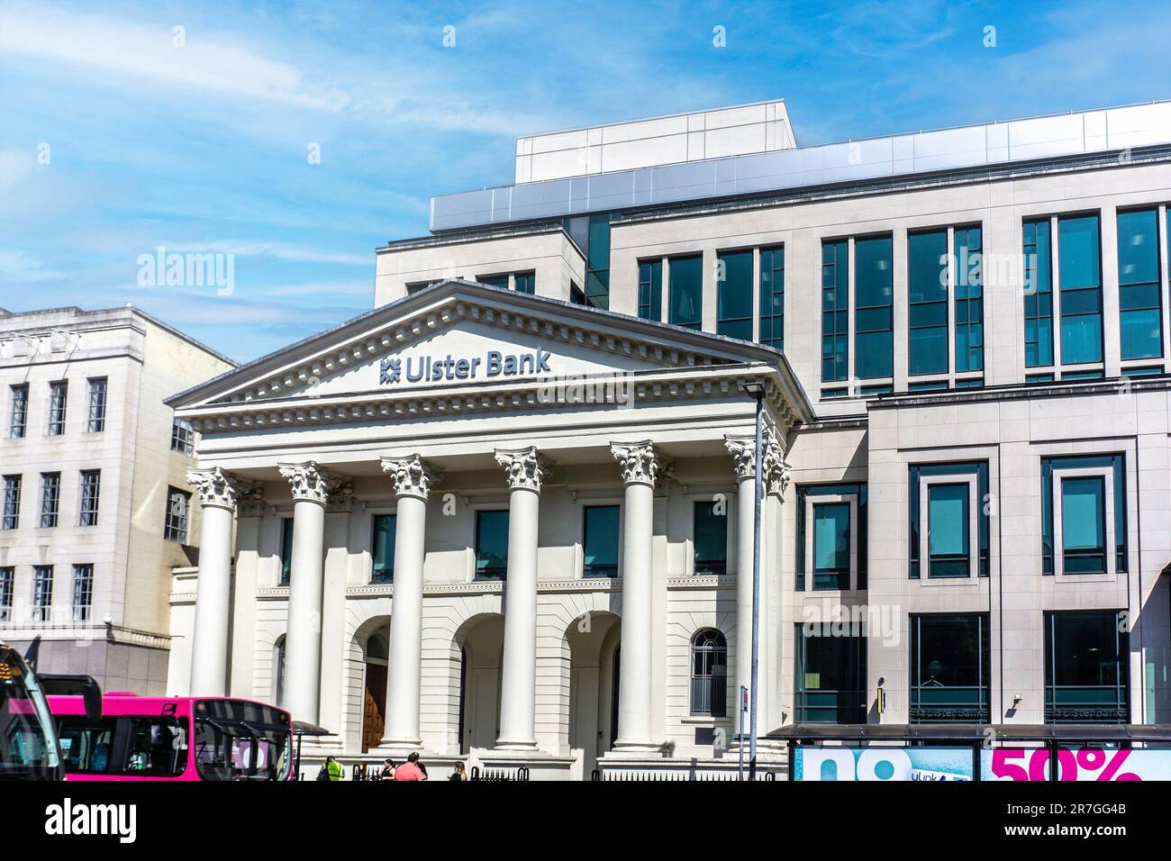 Sede centrale della Ulster Bank in Donegal Street, Belfast, Irlanda del Nord. Foto Stock